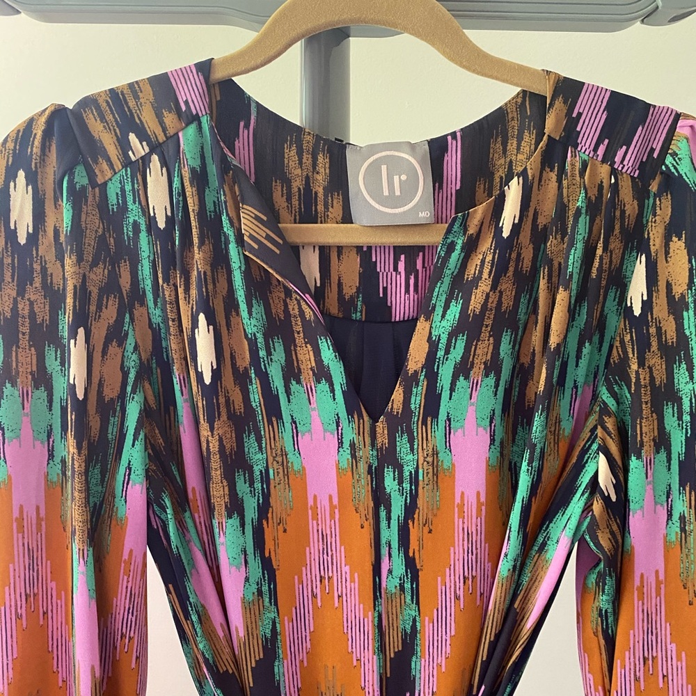 Colorful Dress with 3/4 Sleeves